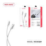 2.4A 5V სილიკონის კაბელი USB A-დან მიკრო USB კაბელამდე